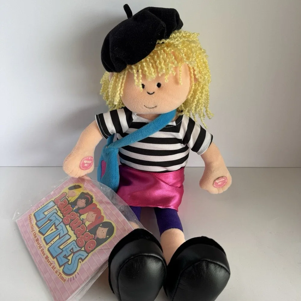 Language‎ Littles Jolie Plush Talking Doll Bilingual French English Speaking NWT